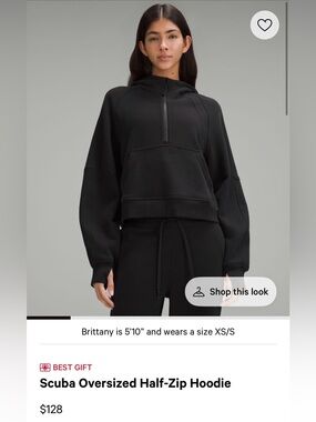 lululemon athletica Black Oversized Half-Zip Hoodie